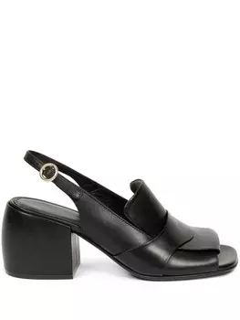 Туфли кожаные 65 мм DRIES VAN NOTEN, черный