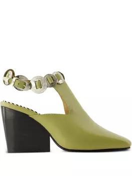 Туфли кожаные Toga Pulla, зеленый