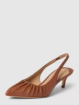 Туфли кожаные заостренной формы модель "LOLAH" Lauren Ralph Lauren, коньячный цвет