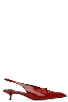 Туфли La Croisire «Низкие босоножки Cubisto» на каблуке красного цвета JACQUEMUS