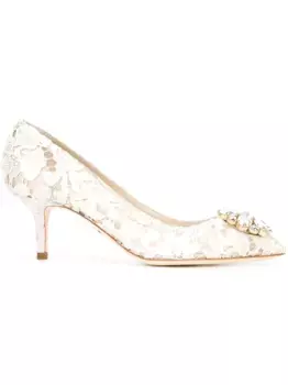 Туфли Lace Rainbow 60 DOLCE & GABBANA, серый