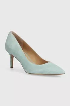 Туфли Lanette на замшевом каблуке Lauren Ralph Lauren, бирюзовый
