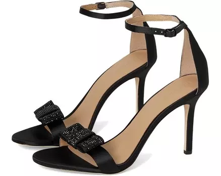 Туфли Lauren Ralph Lauren Allie Bow-Trim Satin Sandals, цвет Black/Jet Stones