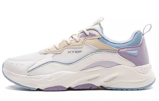 Туфли Lifestyle женские низкие Sail белые/фиолетовые/сиреневые Xtep
