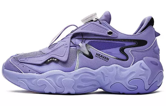 Туфли Lifestyle женские низкие сиреневые/фиолетовые/черные Erke