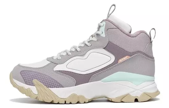 Туфли Lifestyle женские средней высоты, белые, серые, фиолетовые Xtep