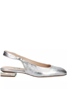 Туфли-лодочки AGL Angie с металлическим ремешком на пятке, серебряный