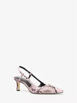 Туфли-Лодочки Alora из кожи с тиснением под змею Michael Kors, розовый