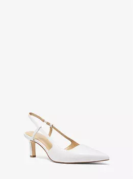 Туфли-Лодочки Alora из кожи с тиснением под змею Michael Kors, белый