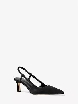 Туфли-Лодочки Alora из замши с открытой пяткой Michael Kors, черный