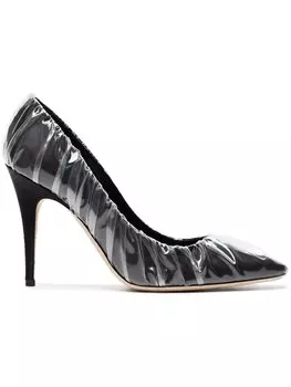 Туфли-лодочки Anne 100 в полиэтилене Off-White, черный
