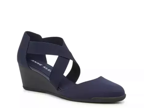 Туфли-лодочки Anne Klein Ted Wedge, темно-синие
