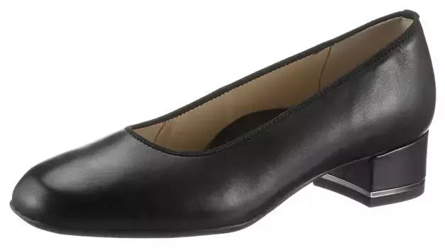 Туфли-лодочки Ara "GRAZ", вечерние туфли, туфли для вечеринки, блочный каблук, блестящая деталь на пятке, черный