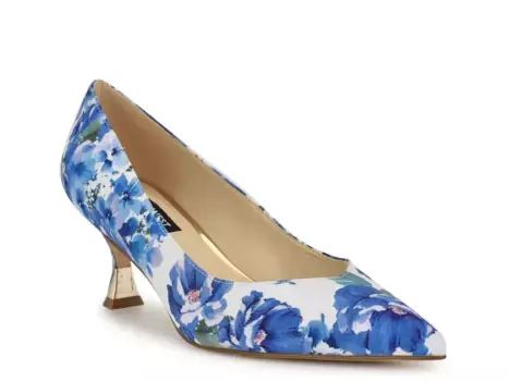 Туфли-лодочки Ariella Nine West, White/Blue Floral Print