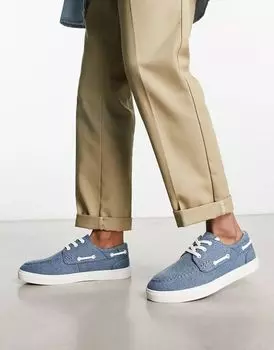 Туфли-лодочки ASOS из синего денима с контрастной подошвой