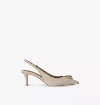 Туфли-Лодочки Belgravia из кожи с открытой пяткой Kurt Geiger London, бежевый