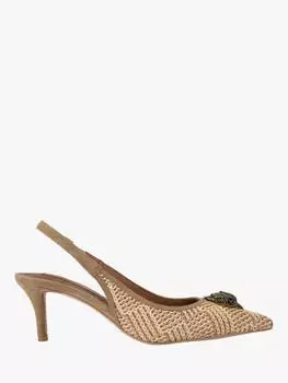 Туфли-лодочки belgravia из рафии с откидной спинкой Kurt Geiger London, цвет Natural