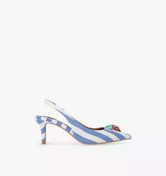 Туфли-Лодочки Belgravia с открытой пяткой и плетеным каблуком Kurt Geiger London, мультиколор