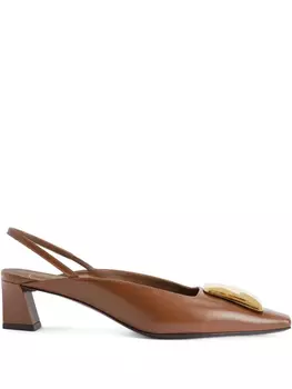 Туфли-лодочки Brendha Stone 45 мм Giuseppe Zanotti, коричневый