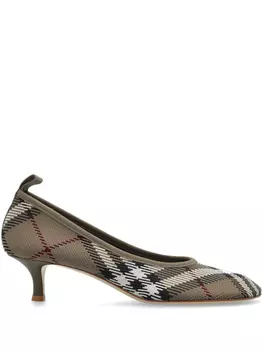 Туфли-лодочки Burberry 45 мм в клетку, нейтральный