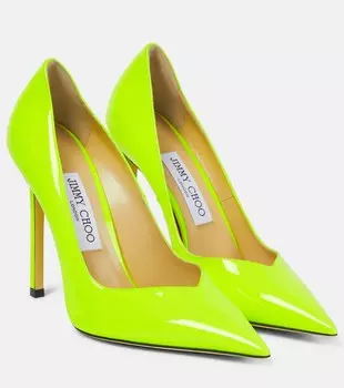 Туфли-лодочки Casse 100 из лакированной кожи Jimmy Choo, желтый