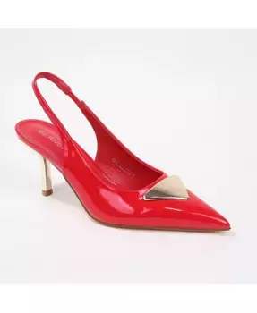 Туфли-лодочки Chevelle с ремешком на пятке и металлизированными деталями BERNESS, красный