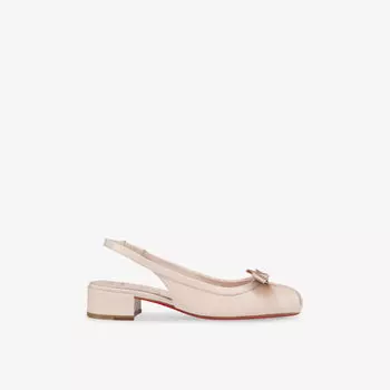 Туфли-лодочки Christian Louboutin Mamaflirt кожаные на ремешке, бежевый