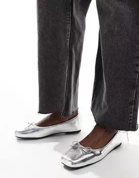 Туфли-лодочки Cotton On ziggy серебристого цвета Cotton:On