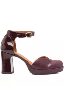 Туфли-лодочки Damaho с ремешком на щиколотке и квадратным каблуком, 80 мм Chie Mihara, красный