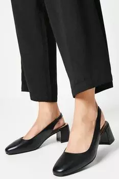 Туфли-лодочки Danisa на пятке на среднем блочном каблуке Wallis, черный