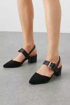 Туфли-лодочки Darby с широкой пяткой и пряжкой на пятке, состоящие из двух частей Wallis, черный