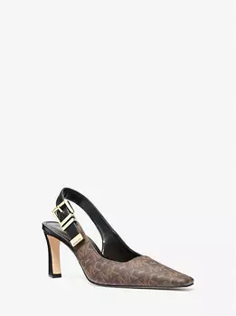 Туфли-лодочки Darrington Empire Monogram Slingback Michael Kors, коричневый