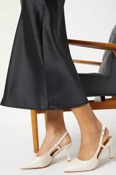 Туфли-лодочки Dee на высокой шпильке с ремешком на спине Wallis, слоновая кость