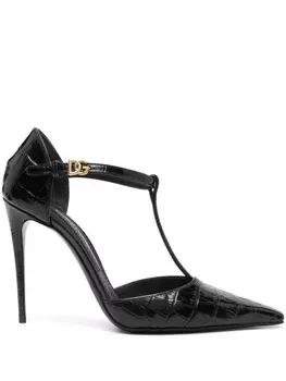 Туфли-лодочки Dolce & Gabbana 105 мм с лакированной отделкой, черный