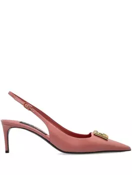 Туфли-лодочки Dolce & Gabbana Lollo 75 мм с открытой пяткой, розовый
