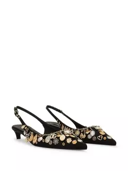 Туфли-лодочки Dolce & Gabbana с открытой пяткой, черный