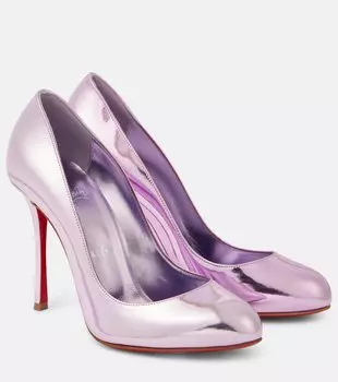 Туфли-лодочки Dolly 100 из металлизированной кожи Christian Louboutin, Parme