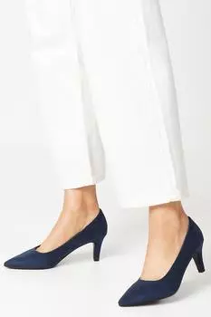 Туфли-лодочки Dora на каблуке Dorothy Perkins, темно-синий