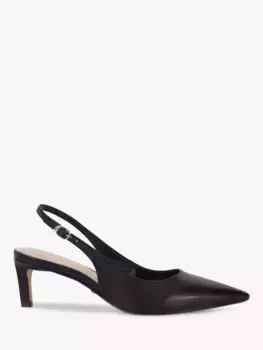 Туфли-лодочки Dune Celinna Leather Heeled Slingback Pointed, черный