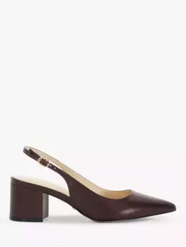 Туфли-лодочки Dune Compelled Leather Pointed Slingback, бордовый