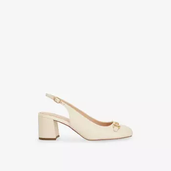 Туфли-лодочки Dune Dreaming с ремешком на пятке, экрю