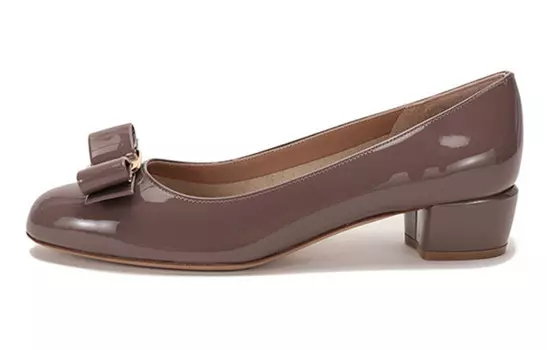 Туфли-лодочки Ferragamo с бантом, коричневый