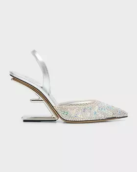 Туфли-лодочки First Crystal F-Heel с лямкой на шее Fendi
