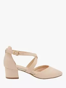 Туфли-лодочки fran на низком массивном каблуке Paradox London, цвет Nude