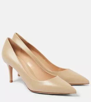 Туфли-лодочки Gianvito 70 из кожи Gianvito Rossi, песочный