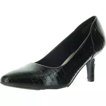 Туфли-лодочки Gillian Womens Snake Print Slip-On Karen Scott, цвет black eel