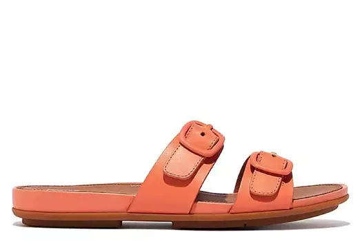 Туфли-Лодочки Gracie Rub Buck на плоской подошве с двумя перемычками Fitflop, розовый