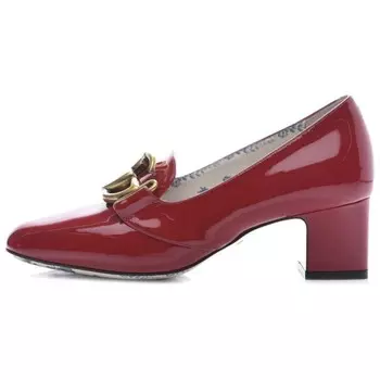 Туфли-лодочки Gucci из лакированной кожи, красный