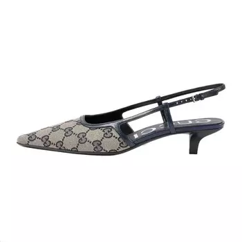 Туфли-лодочки Gucci Supreme Slingback, серый