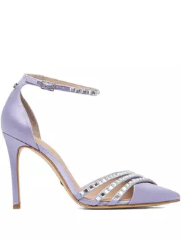Туфли-лодочки GUESS USA 105 мм с заостренным носком и отделкой бисером, фиолетовый